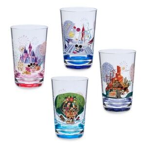 Disney Parks Joey Chou Cinderella Castle Set of 4 Drinkware/Tumblers